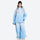 Unisex gradient print snowboard jacket and pants - blue gradient jacket with pants, for skiing and snowboarding