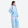 Unisex gradient colorblock snow jacket and pants - blue gradient jacket with pants, for resort and street wear