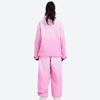 
                  
                    Unisex gradient colorblock snow jacket and pants - pink gradient jacket with pants, for cold-weather winter sports
                  
                