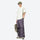 Quick-dry convertible hiking trousers - grey and black pants hiking lifestyle, on-model side view, for travel and backpacking