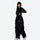 Waterproof 2L ski jacket pants combo - black jacket and pants set, on-model side view, for skiing and snowboarding