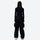 Women's breathable high-waist ski pants with cargo pockets - black cargo snow pants with black top, on-model back view