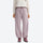 Unisex waterproof softshell cargo hiking pants - light pink pants with cream top, on-model front view, for camping and travel