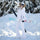 Women's waterproof 3L ski jacket and pants set - white jacket with white pants, for cold-weather winter sports