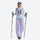 Breathable knit trail pants with cuffed hem - lavender knit cargo pants with lavender top, for warm-weather trekking