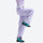 Women's knit cargo hiking pants with relaxed fit - purple knit cargo pants with brown top, for travel and city walks