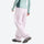 Breathable knit trail pants with cuffed hem - pale pink knit cargo pants with mint top, for hiking and trail walking