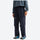 Lightweight cargo hiking pants with mesh lining - navy cargo hiking pants with gray blue top, for wet-weather trekking