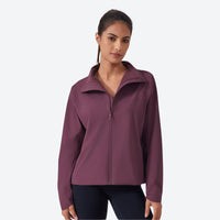 
                  
                    Slim fit fleece-lined jacket for women - gray and teal color variants front views, for cool weather protection
                  
                
