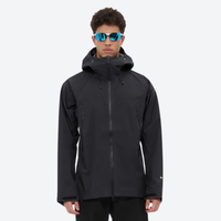 
                  
                    High-performance waterproof jacket for men - black color variant front and side views, for rain and wind protection
                  
                