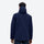 Men's waterproof Toray fabric outdoor jacket - navy blue jacket views, on-model side view, for travel and active lifestyles