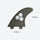 Performance thruster fins with FCS dual tab - gray thruster fin side profile, for all-around performance