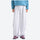 Women's lightweight knit cargo pants for outdoor - white knit cargo pants with blue top, for warm-weather trekking