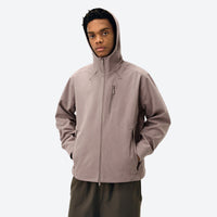 
                  
                    Men's waterproof softshell jacket - mustard and beige color variants front views, for hiking and outdoor adventures
                  
                