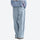 Water-repellent nylon hiking pants with relaxed fit - light blue wide-leg hiking pants with blue top, back standing view
