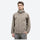 Men's insulated softshell with hood - navy blue jacket views, on-model back view, for hiking and outdoor adventures