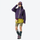 Fleece-lined water-repellent jacket - side and back views, on-model back hood view, for cold weather activities