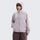 Lavender cloud-fleece hooded outdoor jacket hooded view