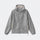 Gray cloud-fleece hooded outdoor jacket back view