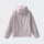Lavender cloud-fleece hooded outdoor jacket back view