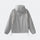 Light blue cloud-fleece hooded outdoor jacket front view