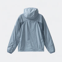 
                  
                    Lavender cloud-fleece hooded outdoor jacket model view
                  
                