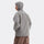Gray cloud-fleece hooded outdoor jacket male model view