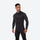 Men's and women's full neoprene wetsuit - men's black wetsuit views, on-model back view, for water sports in cool conditions