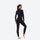 Unisex 3mm long-sleeve wetsuit - women's black wetsuit views, for water sports in cool conditions