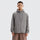 Gray cloud-fleece hooded outdoor jacket action view