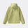 Yellow green cloud-fleece hooded outdoor jacket back view
