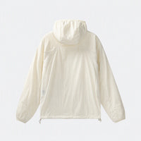
                  
                    Navy cloud-fleece hooded outdoor jacket front view
                  
                