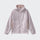 Lavender cloud-fleece hooded outdoor jacket front view