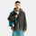Metallic Gray LKB-6527 jacket front with backpack
