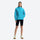 Haze women's waterproof hooded jacket - teal turquoise jacket front and lifestyle views, for hiking and outdoor adventures