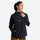 Haze women's waterproof hooded jacket - black jacket front and lifestyle views, for everyday urban wear and travel