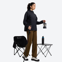
                  
                    Lightweight waterproof jacket for hiking - black jacket front and lifestyle views, for hiking and outdoor adventures
                  
                