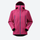 Men's technical hardshell with hood - pink color variant and detail shots, for trail running and active outdoor sports