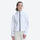 Women's waist-fit waterproof jacket with vents - white jacket views, on-model front view, for everyday urban wear in rain