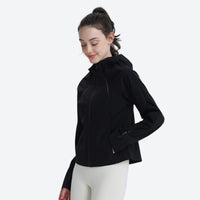 
                  
                    Luna women's 3L short hardshell jacket - black jacket views, for outdoor activities and travel
                  
                