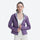 Women's cropped 3-layer rain jacket - pink jacket views, on-model front view, for everyday urban wear in rain