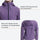 Women's waist-fit waterproof jacket with vents - pink jacket views, on-model side view, for mountain and coastal adventures