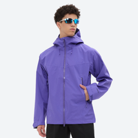
                  
                    Lightweight waterproof hooded jacket for men - purple color variant model styling, for travel and everyday wear
                  
                
