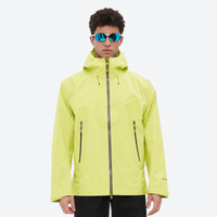 
                  
                    Men's 3L rain jacket under 300g - lime green and orange color variant views, for travel and everyday wear
                  
                
