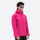 Lightweight waterproof hooded jacket for men - pink color variant and close-up details, for rain and wind protection