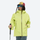 Lightweight waterproof hooded jacket for women - lime green and purple color variants side and back views