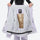 Women's 3-layer breathable ski suit - white, interior lining open flat detail, for snowy mountain travel