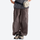 Unisex parachute hiking pants with hidden pockets - brown gray hiking pants with waist bag, for travel and camping