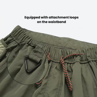 
                  
                    Unisex parachute hiking pants with hidden pockets - pink hiking pants, front product view, for hiking and trail walking
                  
                