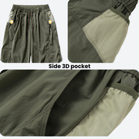 
                  
                    Unisex parachute hiking pants with hidden pockets - purple hiking pants, front product view, for warm-weather adventures
                  
                